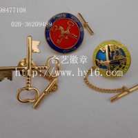 酒店商務(wù)成套徽章，員工佩戴徽章，高檔金屬胸標(biāo)徽章制作