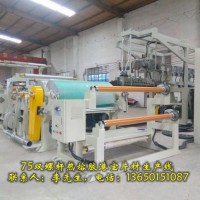 熱熔膠港寶設備，75雙螺桿港寶機，TPU港寶片材機
