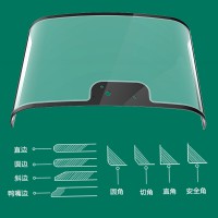 U形彎鋼化玻璃  農機玻璃   收割機前擋風玻璃