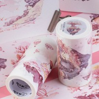 廠家來(lái)圖定制和紙?zhí)赜头凵珝u嶼款手賬膠帶