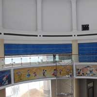 雙軌雙簾防火卷簾，雙軌無機布基折疊式卷簾門