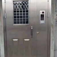 河北滄州任丘小區不銹鋼樓宇門廠家